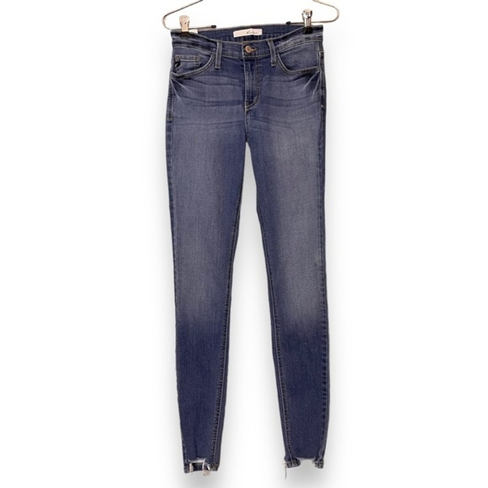 KanCan Skinny Jeans Stretch Blue Women‎ Size 26 Distressed Frayed